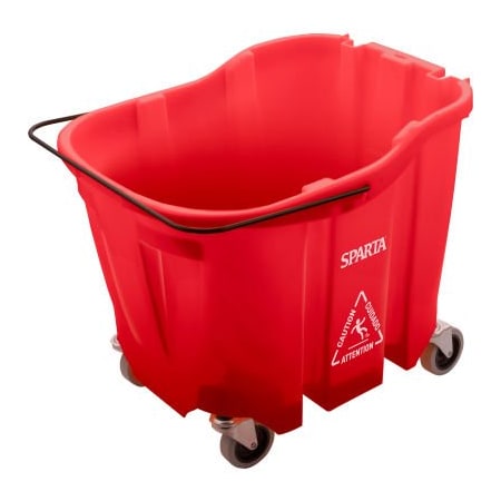 Carlisle Foodservice Sparta Mop Bucket, 35 qt Bucket Capacity, Red 7690405